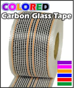 Surf Source Carbon Glass Tape 5.3 oz. with Colored Thread