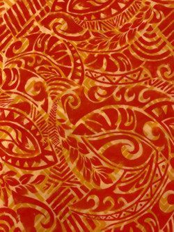 Hawaiian Surfboard Fabric Inlay - Orange AA