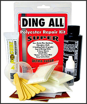 Ding All Polyester Sanding Resin w/ Hardener 1/2 Pint Surf Board repair fix 