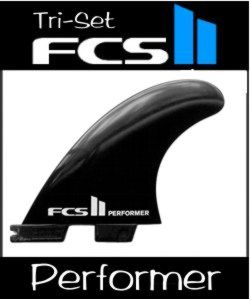 FCS II Performer GF tri fins Medium Black 
