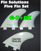 Fin Solutions G-7 + GX w/FCS Twin Tab Base - Five Fin Set