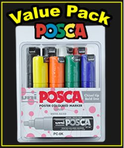 UNI POSCA PC-8K Value Pack Paint pens