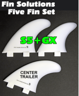 Fin Solutions S5 + GX w/FCS Twin Tab Base - Five Fin Set